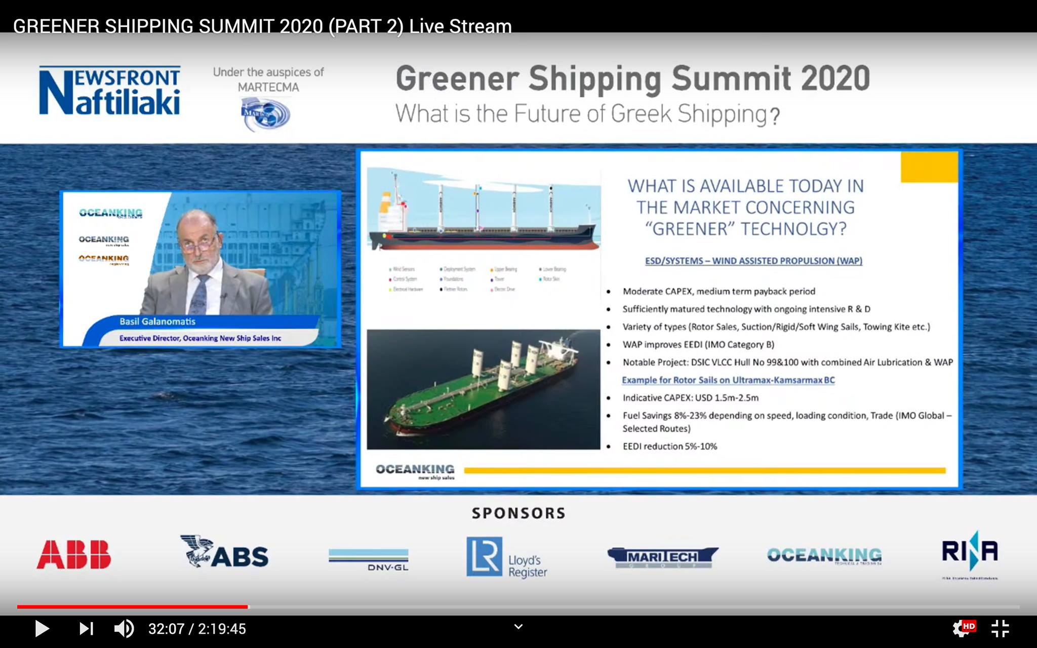 Greener Shipping Summit 2020 Oceanking Technical Trading Sa